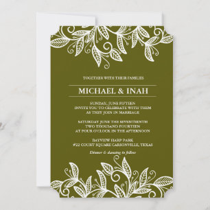 doodle swirl leaves invitation