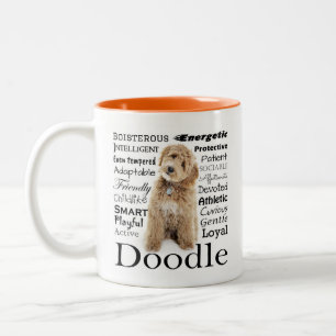 Doodle Traits Two-Tone Coffee Mug