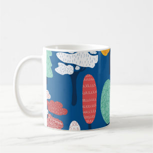 Doodle Trees: Vintage Kids Background. Coffee Mug