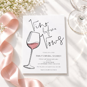 Doodle Vino Before Vows Bridal Shower Invitation