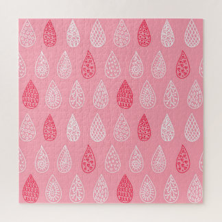 Doodle water drops: vintage pattern jigsaw puzzle