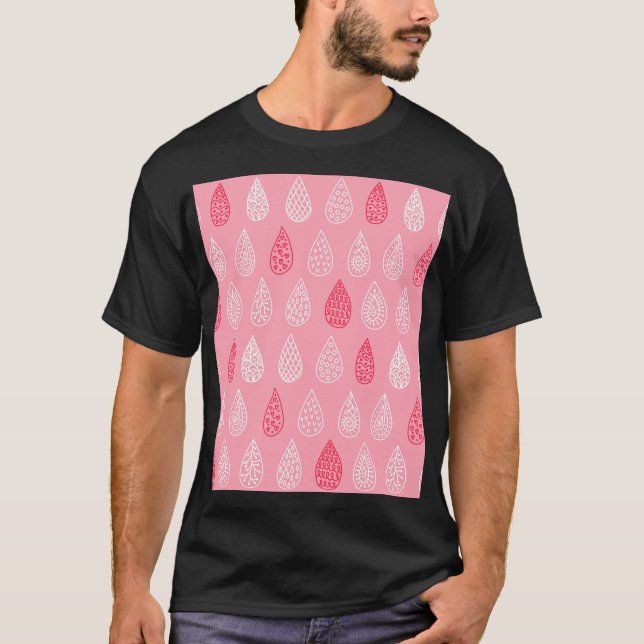 Doodle water drops: vintage pattern T-Shirt (Front)