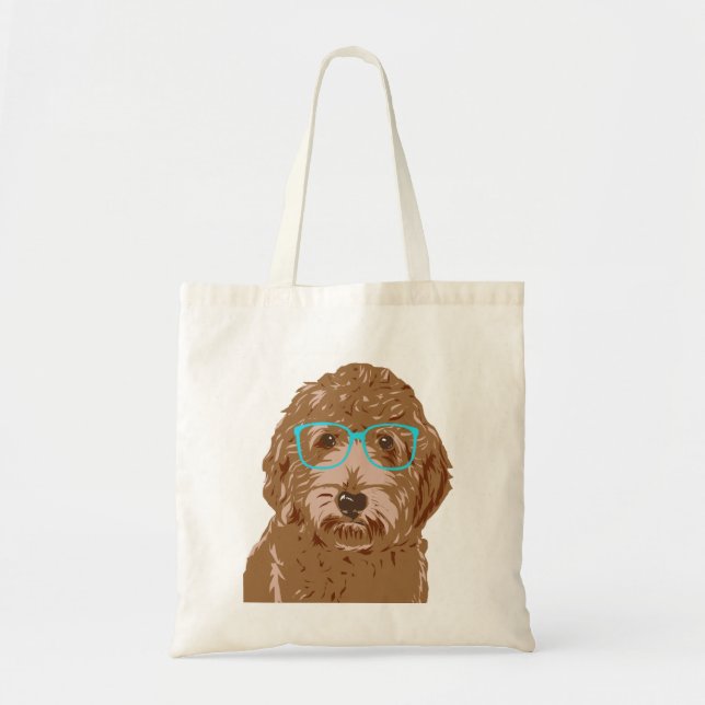 Doodle Wearing Glasses Tote Bag (Front)