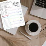 Doodle Weekly Planner  Notepad<br><div class="desc">Use this tear away notepad to scribble down all of the things that you need to get done. 
This doodle weekly planner and to-do list with simple colours that will help you block your days and keep track of your to-dos for each day of the week.</div>