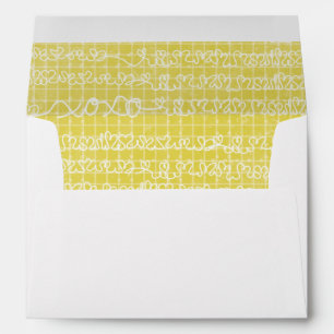 Doodled Hearts Love Words XOXO A7 Envelope