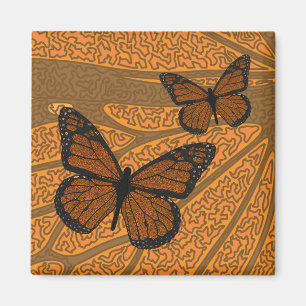 Doodled Monarch Magnet