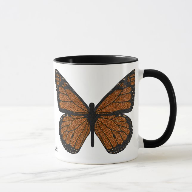 Doodled Monarch Mug (Right)