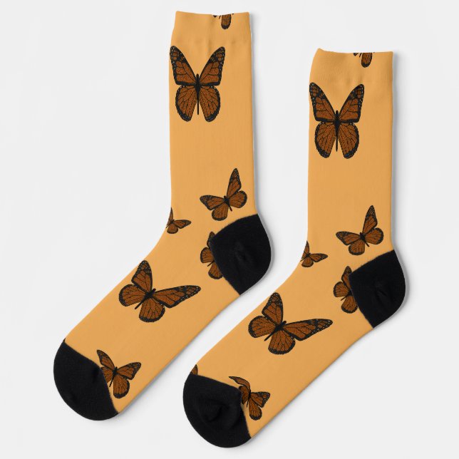 Doodled Monarch Socks (Left)