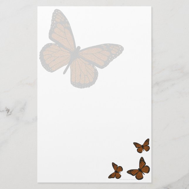 Doodled Monarch Stationery (Front)