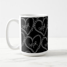 Doodles Black Hearts Valentines Day Pink