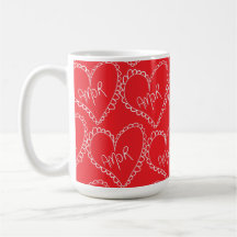 Doodles Black Hearts Valentines Day Pink