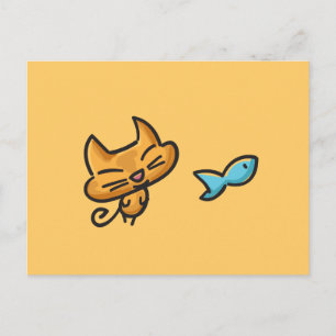 Doodles Cat Postcard