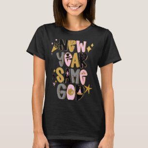 Doodles Happy New Year Same God 2026 Christian Cel T-Shirt