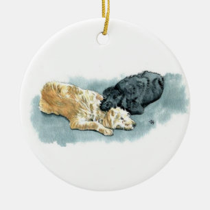 Doodles in Love Ceramic Tree Decoration
