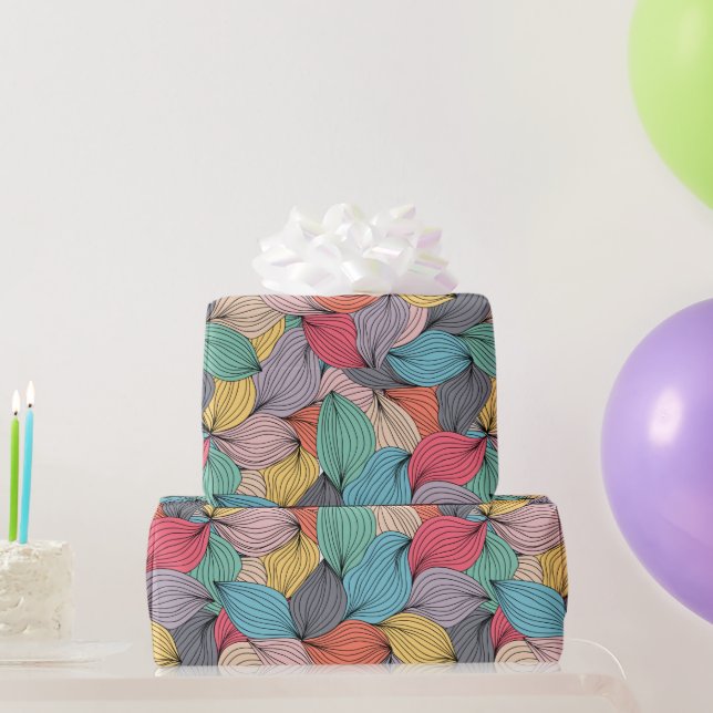 Doodles Of Colourful Yarn  Wrapping Paper (Party Gifts)