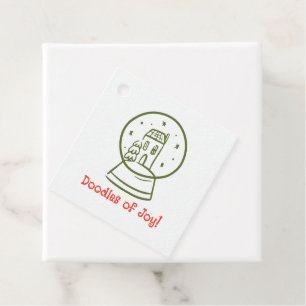 Doodles of Joy Hand-Drawn Christmas Favour Tags