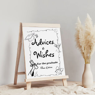 Doodles style Hand Drawn Graduation Advices & Wish Poster