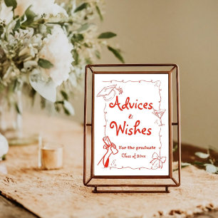 Doodles style Hand Drawn Graduation Advices & Wish Poster