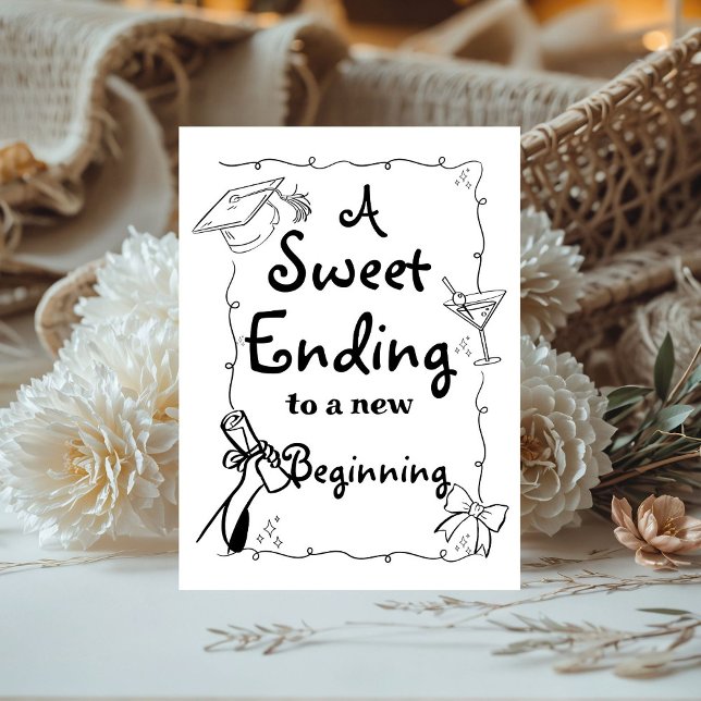 Doodles style Hand Drawn Graduation favours sign (Creator Uploaded)