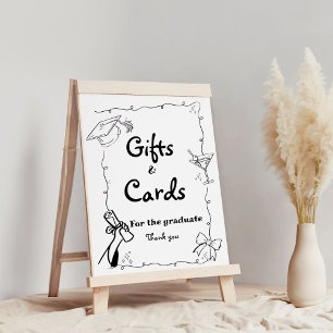Doodles style Hand Drawn Graduation Gifts and card Poster