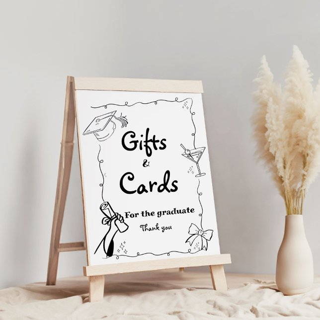 Doodles style Hand Drawn Graduation Gifts and card Poster (Creator Uploaded)
