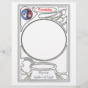 Doodling on the symbol of Friendship Custom Letterhead