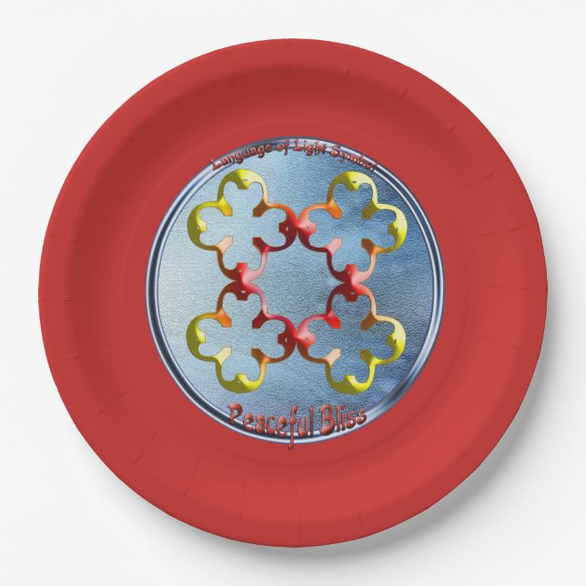 Doodling on the symbol of Peaceful Bliss Paper Plate (Front)