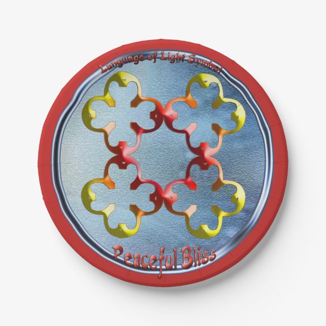 Doodling on the symbol of Peaceful Bliss Paper Plate (Front)