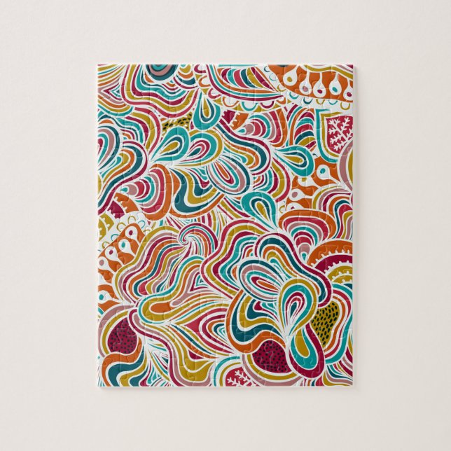 Doodling pattern jigsaw puzzle (Vertical)