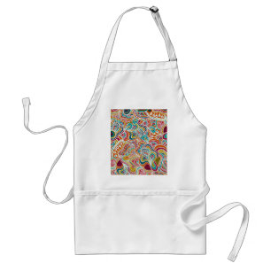 Doodling pattern standard apron