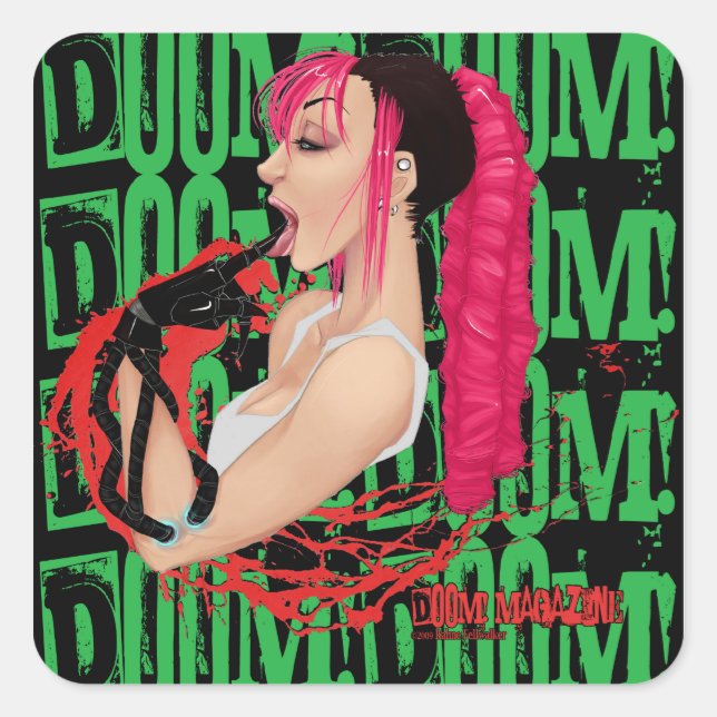 DOOM! Magazine "Z" Green Sticker (Front)