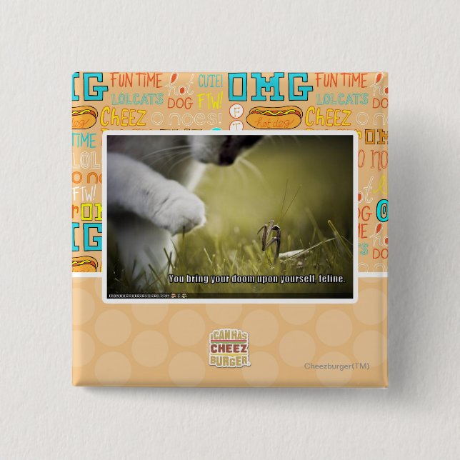 Doom upon yourself 15 cm square badge (Front)