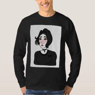 Doomer girl E girl Feels Wojak Meme T-Shirt