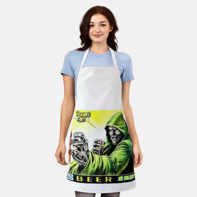 Doom's Day Cold Beer Shirt Apron (Worn)