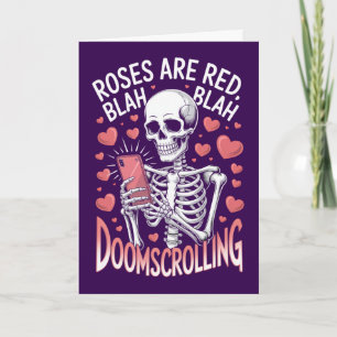 Doomscrolling Roses Are Red Anti Valentines Card