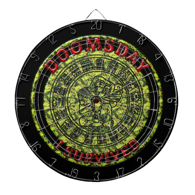 Doomsday - I survived | Maya Prophecy Dartboard (Front)