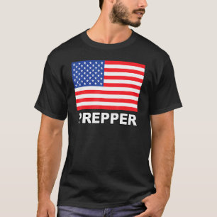 Doomsday Prepper American Flag America Fourth 4th T-Shirt