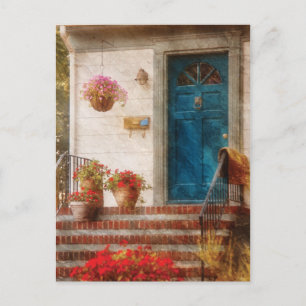 Door - Blue Front Door Postcard