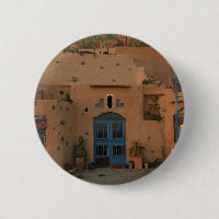 Door Cool Clay House Photo Round Badge