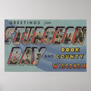 Door County - Large Letter Scenes Poster