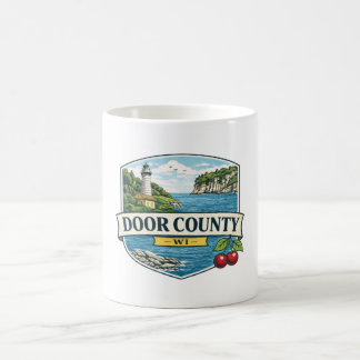 Door County, WI Lighthouse and Lake MichiganMagnet Coffee Mug