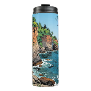 Door County, Wisconsin Illustration and Poem Thermal Tumbler