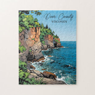 Door County, Wisconsin Illustration Jigsaw Puzzle