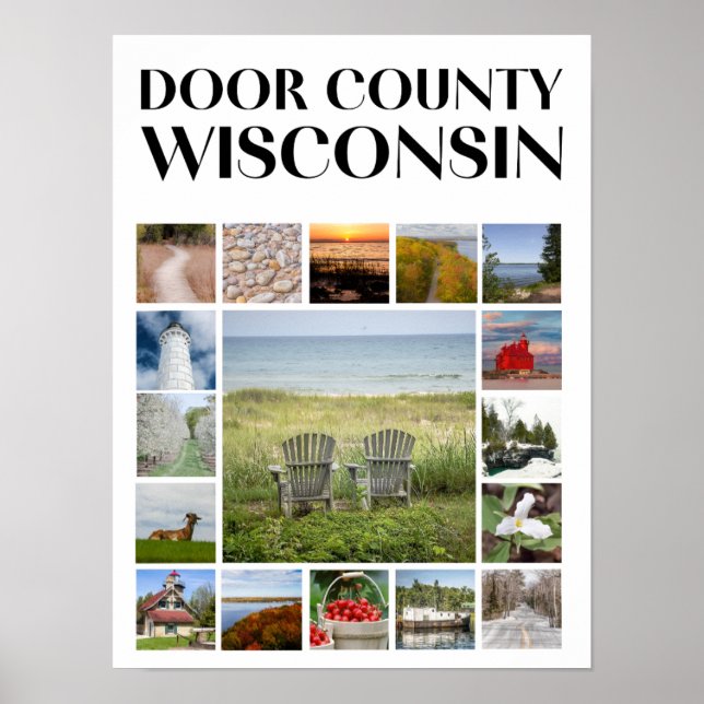 Door County, Wisconsin – Scenic Views Poster (Front)