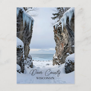 Door County, Wisconsin Winter Scene Postcard
