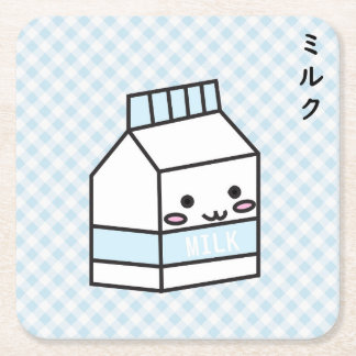 Door cups miruku milk box square paper coaster