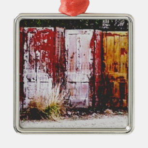 Door Fence Metal Tree Decoration