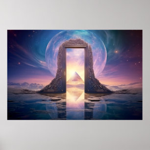 Door Gate Otherworldly Dimension Fantastic Art Poster