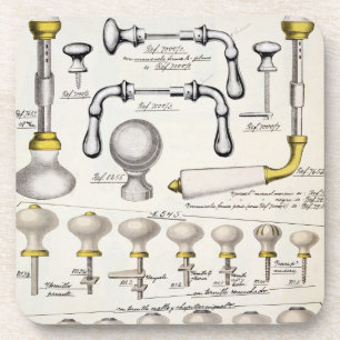 Door handles, from a trade catalogue of domestic g coaster