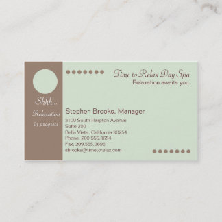 Door Hanger Day Spa Business Card